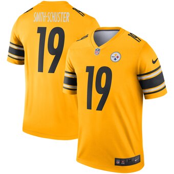 Men's Pittsburgh Steelers #19 JuJu Smith-Schuster 2021 Gold Inverted Legend Stitched Jersey Men's Pittsburgh Steelers #19 JuJu Smith-Schuster 2021 Gold Inverted Legend Stitched Jersey